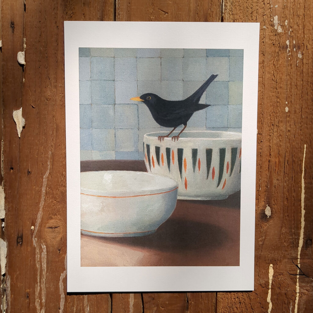 misplaced blackbird rosacryl