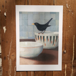 misplaced blackbird rosacryl