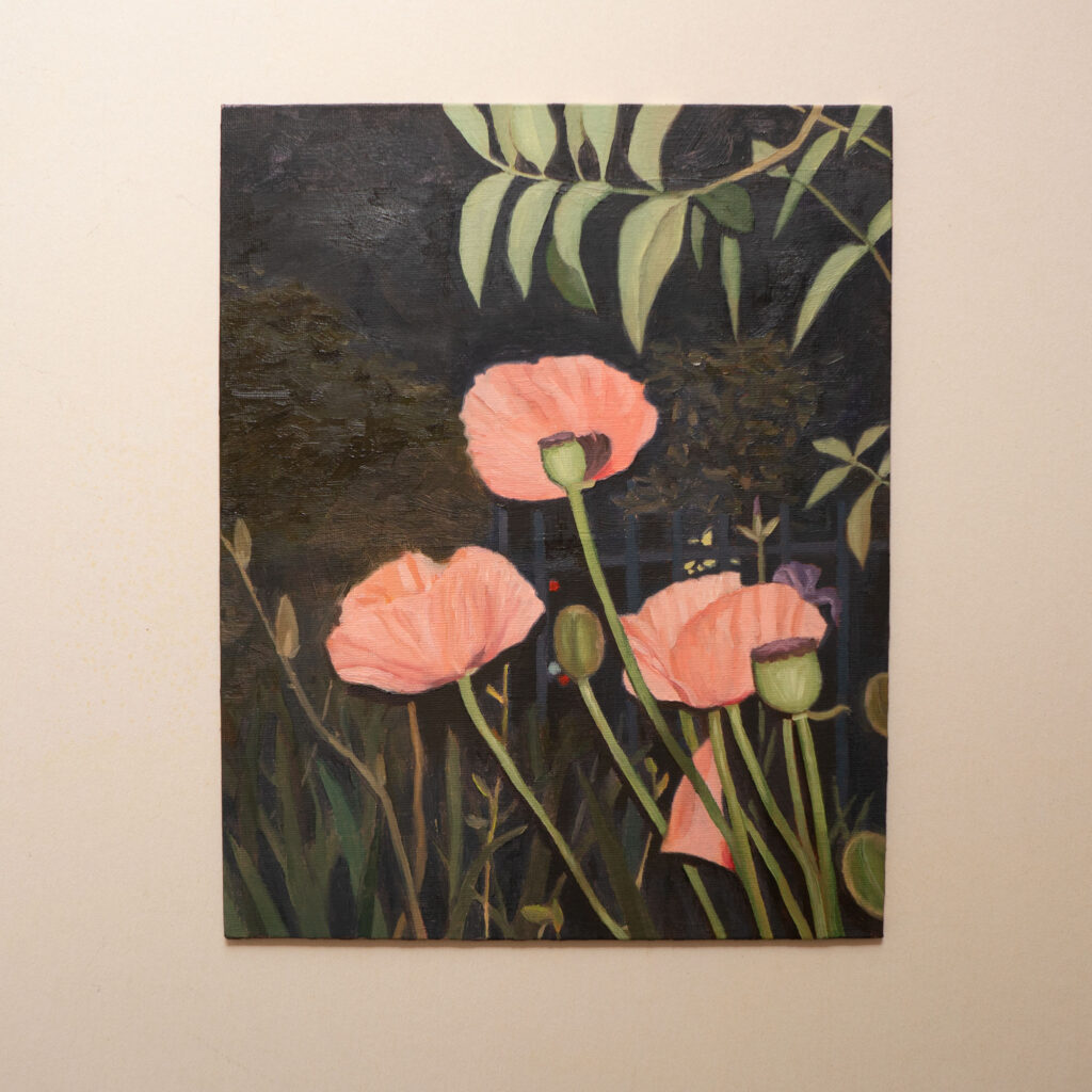rosacryl gemälde papaver orientale